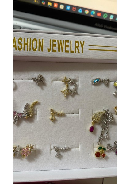 Zirkon Taşlı Yıldız Tasarım Tragus Helıx Kıkırdak Pearsıng Küpe *1ADET* fiyatları