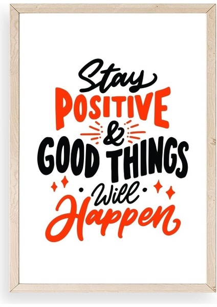 Motto Ahşap Çerçeveli Tablo