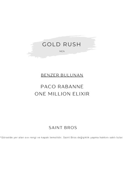 Gold Rush Erkek Parfümü ( One Million Elixir ) Edp fiyatları