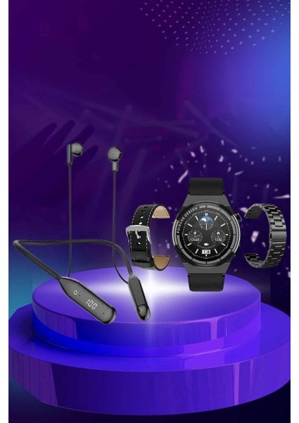 Alarm ve Titreşim Özellikli Akıllı Saat ve Mikrofonlu Kablolu Bluetooth Kulaklı - ER001Y-53EFW indirimleri