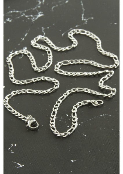 Oval Zincir Çelik Kolye 55 cm