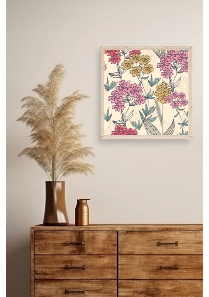 Çiçekler Ahşap Çerçeveli Tablo fiyatları