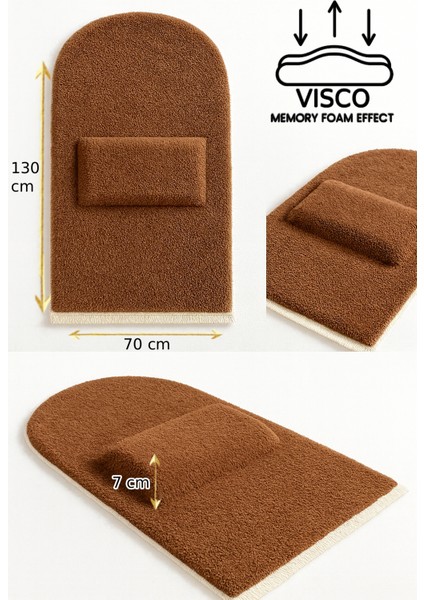 7 cm Ortopedik Orta Süngerli Diz Ağrıtmaz Peluş Seccade Namazlık