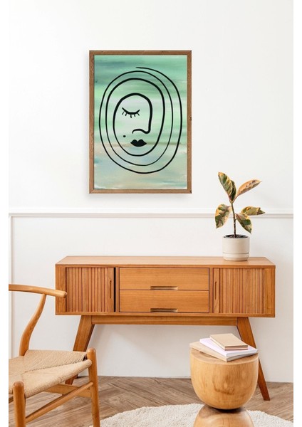 Soyut Ahşap Çerçeveli Tablo modelleri