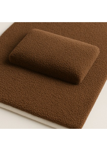 7 cm Ortopedik Orta Süngerli Diz Ağrıtmaz Peluş Seccade Namazlık