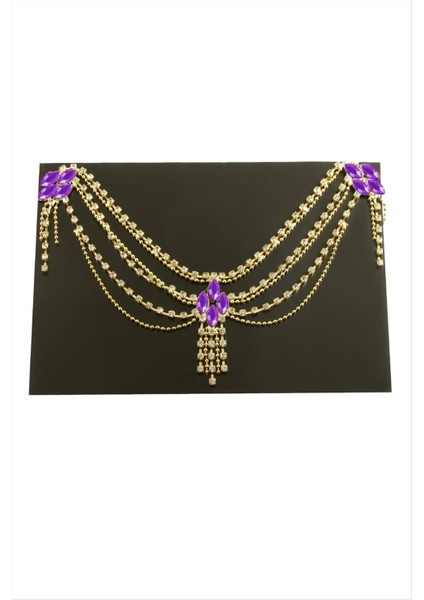 Çiçek Şerit Taşlı Alınlık