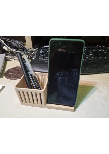 Kalem ve Telefon Tutucu Stand Pla Baskı 01162