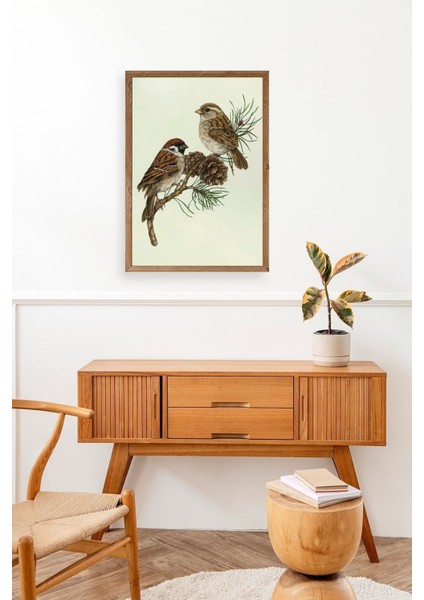 Kuş Ahşap Çerçeveli Tablo modelleri