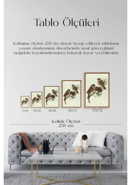 Kuş Ahşap Çerçeveli Tablo indirimleri