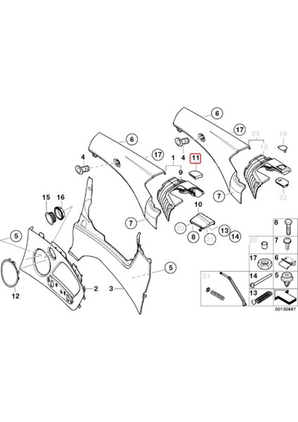 Bmw E46 Uyumlu Cabrio Kapakları 2 Adet Abs Baskı 00640 modelleri