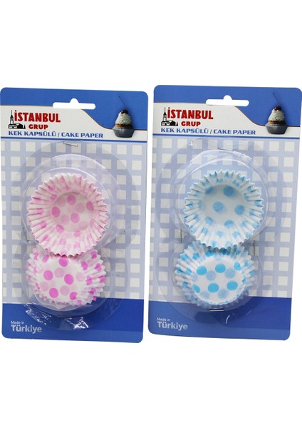 Mavi Kartela - Orta Muffin Kağıt Kek Kapsülü (5047)