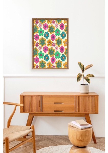 Çiçekler Ahşap Çerçeveli Tablo fiyatları