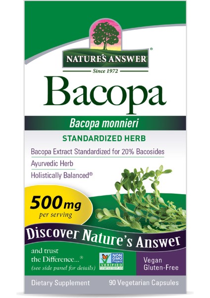 Bacopa Monnieri 500 Mg 90 Kapsül