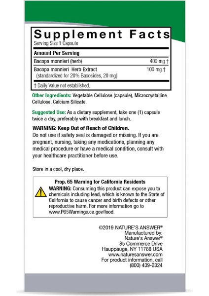 Bacopa Monnieri 500 Mg 90 Kapsül modelleri
