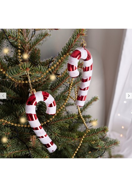 Baston Şeker Büyük Boy , Yılbaşı Ağaç Süsü 15 cm - 2 Li modelleri