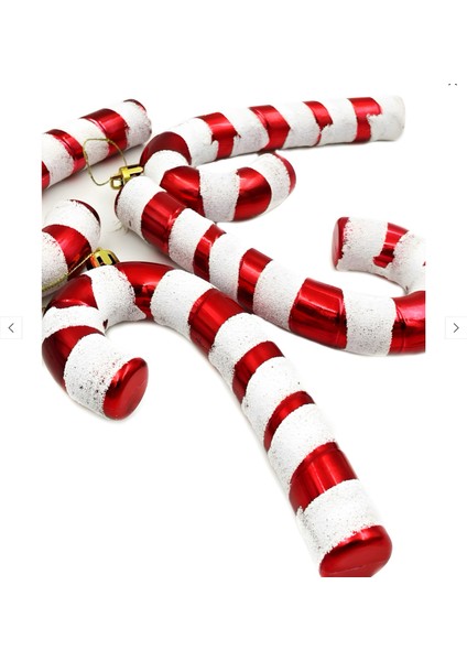 Baston Şeker Büyük Boy , Yılbaşı Ağaç Süsü 15 cm - 2 Li