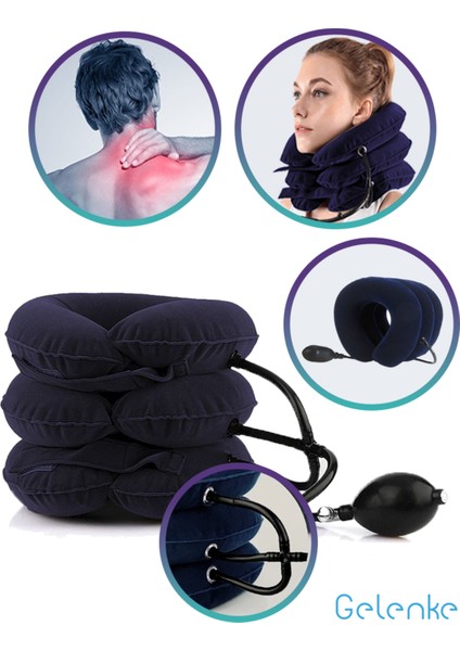 3 Katlı Ortopedik Şişme Boyunluk Yastık ile Rahat ve Destekli Uyku