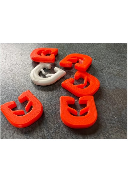 Karavan Perde Rayı Için T Kanca 10 Adet Abs Baskı