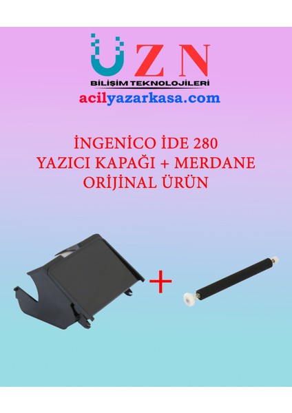 IDE280 Yazarkasa Pos Uyumlu Yazıcı Kapak ve Merdane Seti - (Fırsat Paketi)