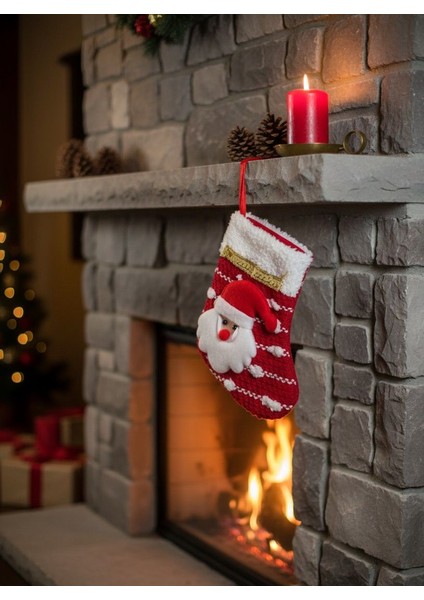 Yılbaşı Süsü Çorap – Çizgili Noel Baba / 15 cm fiyatları