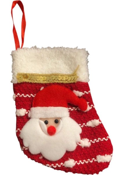 Yılbaşı Süsü Çorap – Çizgili Noel Baba / 15 cm fırsatları