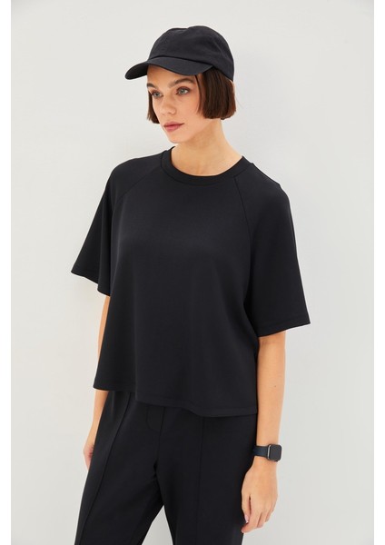 Duble Kol Bisiklet Yaka Regular Örme Tişört