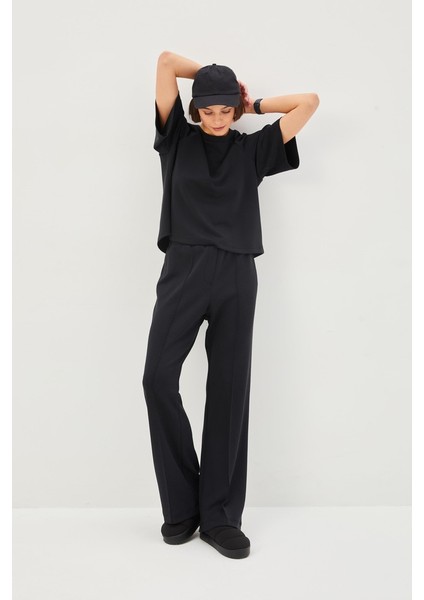 Duble Kol Bisiklet Yaka Regular Örme Tişört indirimleri