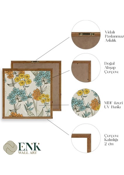 Çiçek Ahşap Çerçeveli Tablo fırsatları