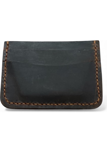 Simona El Yapımı Hakiki Gerçek Deri Taba Renk Kart Cüzdanı