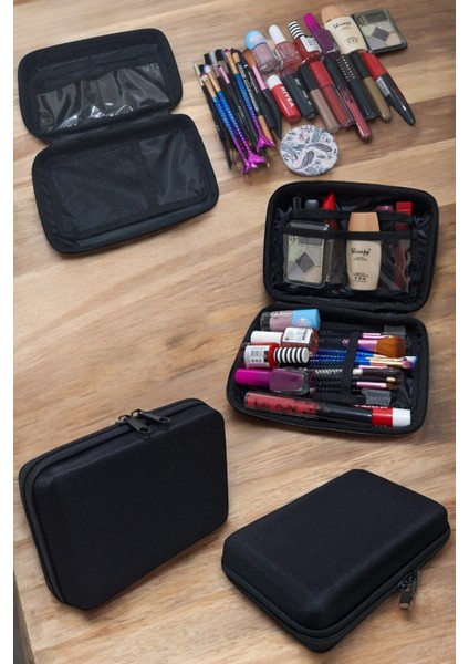 Çok Amaçlı Sert Kapaklı Seyahat Makyaj Çantası Organizer