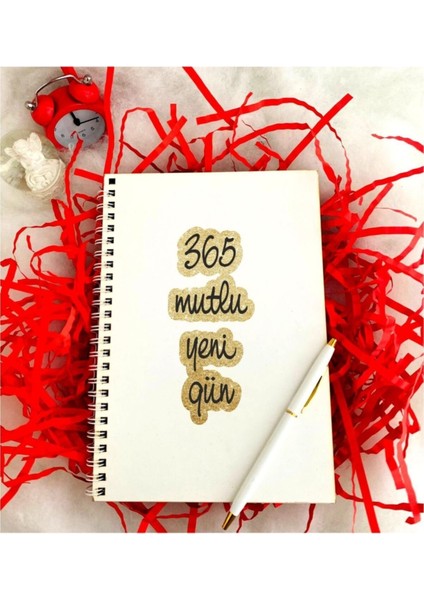 Yeni Yıl 365 Mutlu Yeni Gün Defter Kalem Seti