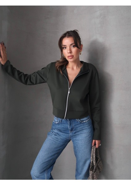 Haki Scuba Fermuarlı Ceket fırsatları