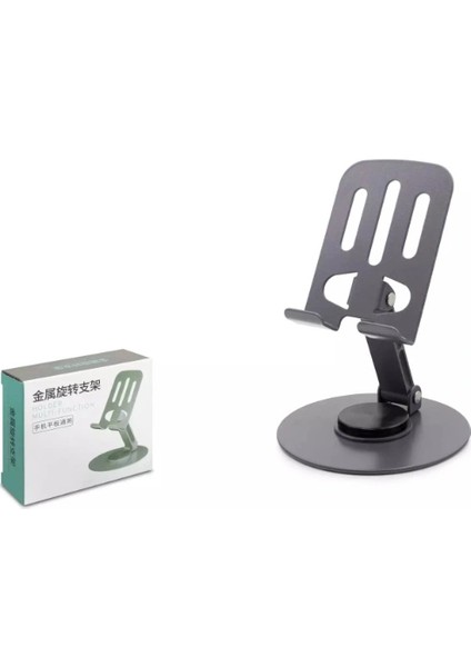 Dönebilir ve Katlanabilir Masaüstü Metal Telefon Tutucu