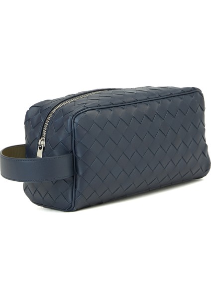 Şık Erkek Deri Tıraş Çantası, Koyu Mavi, Dayanıklı ve Hafif fiyatları