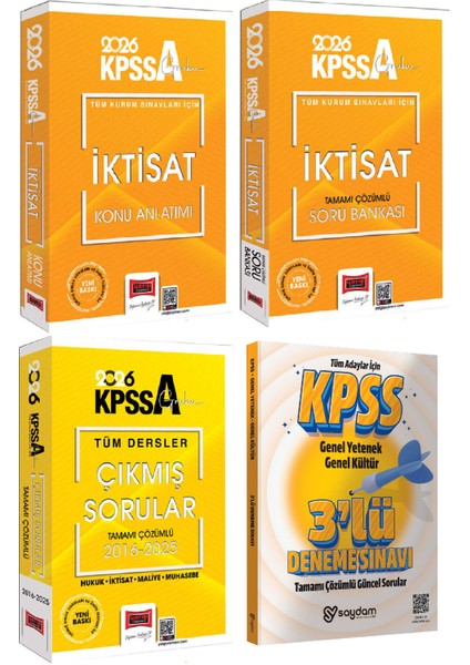 2026 Kpss-A Grubu Tüm Kurum Sınavları Için Iktisat Konu Anlatımı-Çözümlü Soru Bankası-Çıkmış Sorular