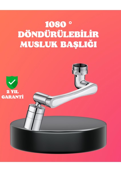 1080° Dönebilen Püskürtme Filtreli Musluk Başlığı Su Tasarruflu