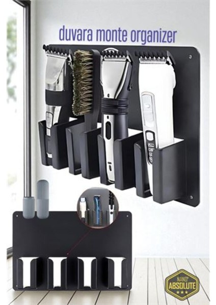 Pratik Tıraş Makinesi ve Fırça Organizeri, Şık ve Kullanışlı Tasarım