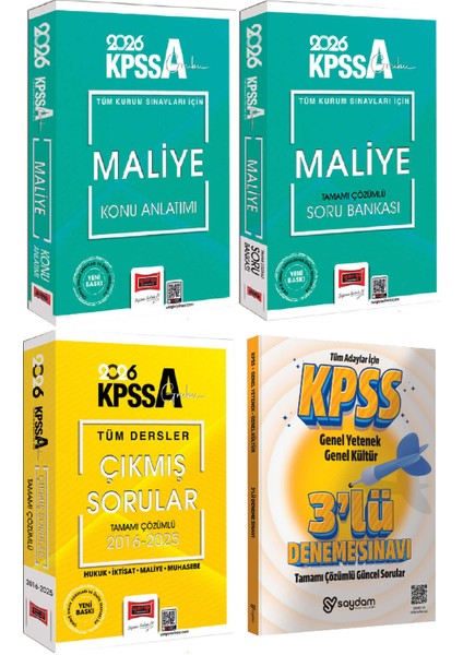 2026 Kpss-A Grubu Tüm Kurum Sınavları Için Maliye Konu Anlatımı-Çözümlü Soru Bankası-Çıkmış Sorular