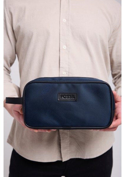 Lacivert Erkek El Çantası, Kozmetik ve Bakım Için Şık Tıraş Çantası