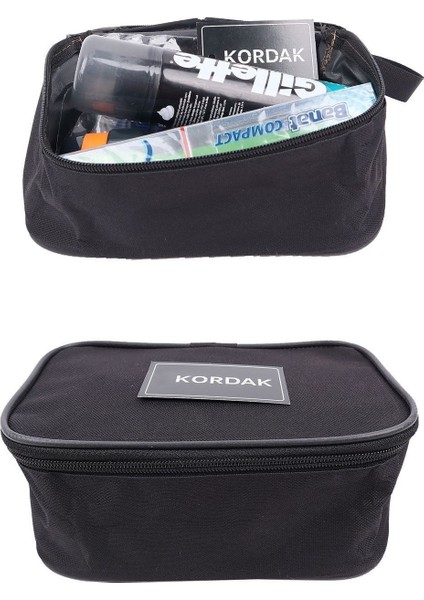 Siyah Tıraş Çantası, Askeri Stil, Dayanıklı ve Pratik Tasarım