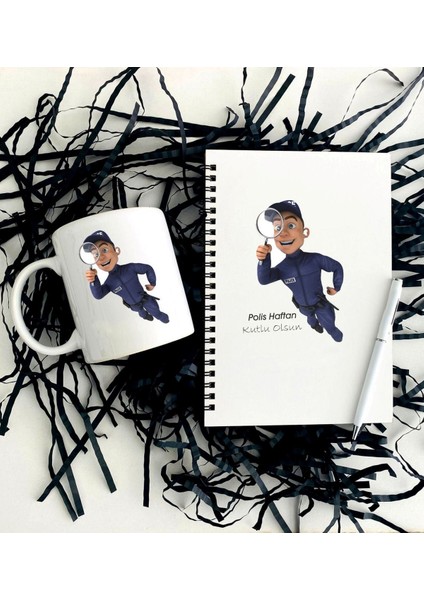Polis Haftası Defter Kalem Kupa Seti - Erkek