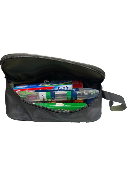 Siyah Askeri Tıraş Çantası, Pratik ve Şık Seyahat Aksesuarı