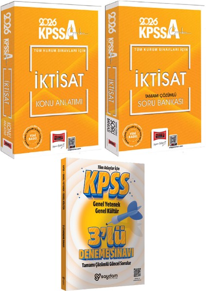 2026 Kpss-A Grubu Tüm Kurum Sınavları Için Iktisat Konu Anlatımı-Tamamı Çözümlü Soru Bankası