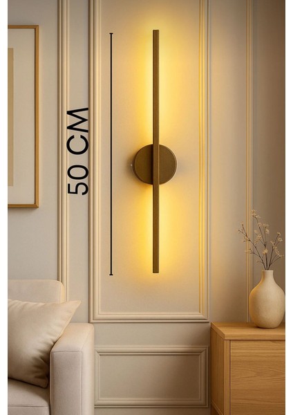 Kablosuz Pilli Salon Koridor Tablo Duvar Resim Televizyon Kenarı Aplik Duvar Aydınlatma 50CM Eskitme