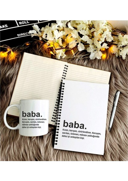 Babalar Günü Için Kalem Defter Kupa Seti