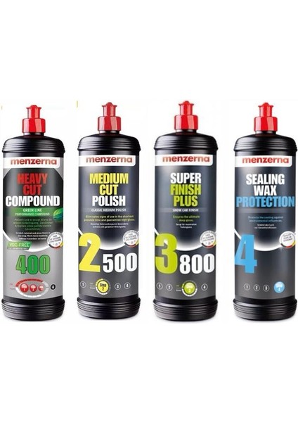 Yeşil 400 2500 3800 Sealingwax Pasta Hare ve Boya Koruma Seti 1 Lt