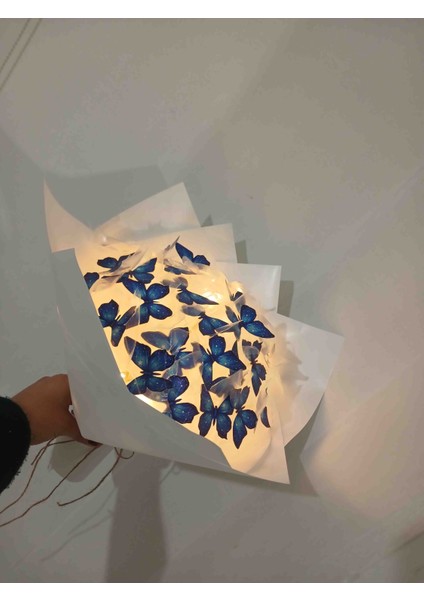 Mavi Ledli Kelebek Buket fiyatları