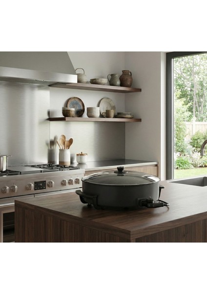 Vesus VP-1040 Granit Görünümlü 40CM Çok Amaçlı Elektrikli Tencere & Pizza Pişirici fırsatları