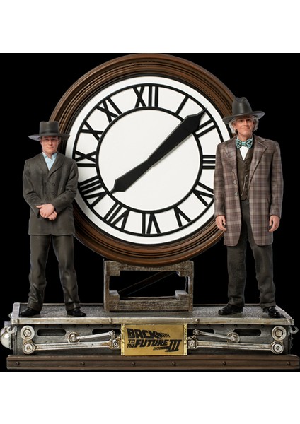 Back To The Future 3: Marty And Doc At The Clock Deluxe Art Scale