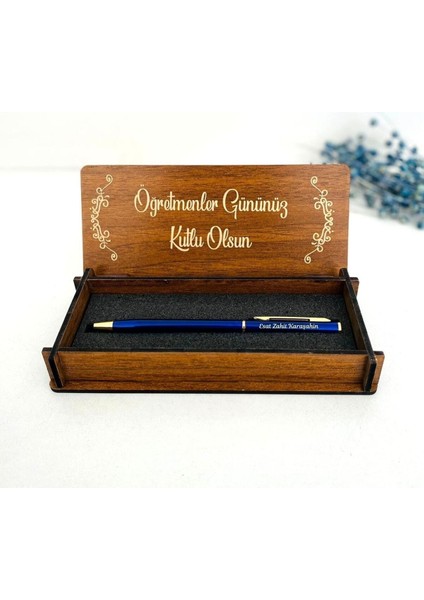 Öğretmenler Günü Ahşap Kalem Kutusu - Kahverengi fiyatları